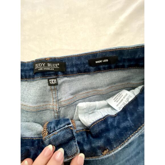 Judy Blue Womens Wide Leg Jeans Size 13/31 - Picture 7 of 8